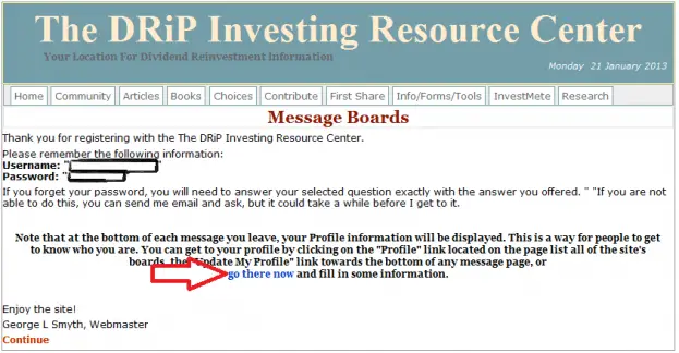 4 - How to buy a share on the DRIP Investing Resource Center's share exchange