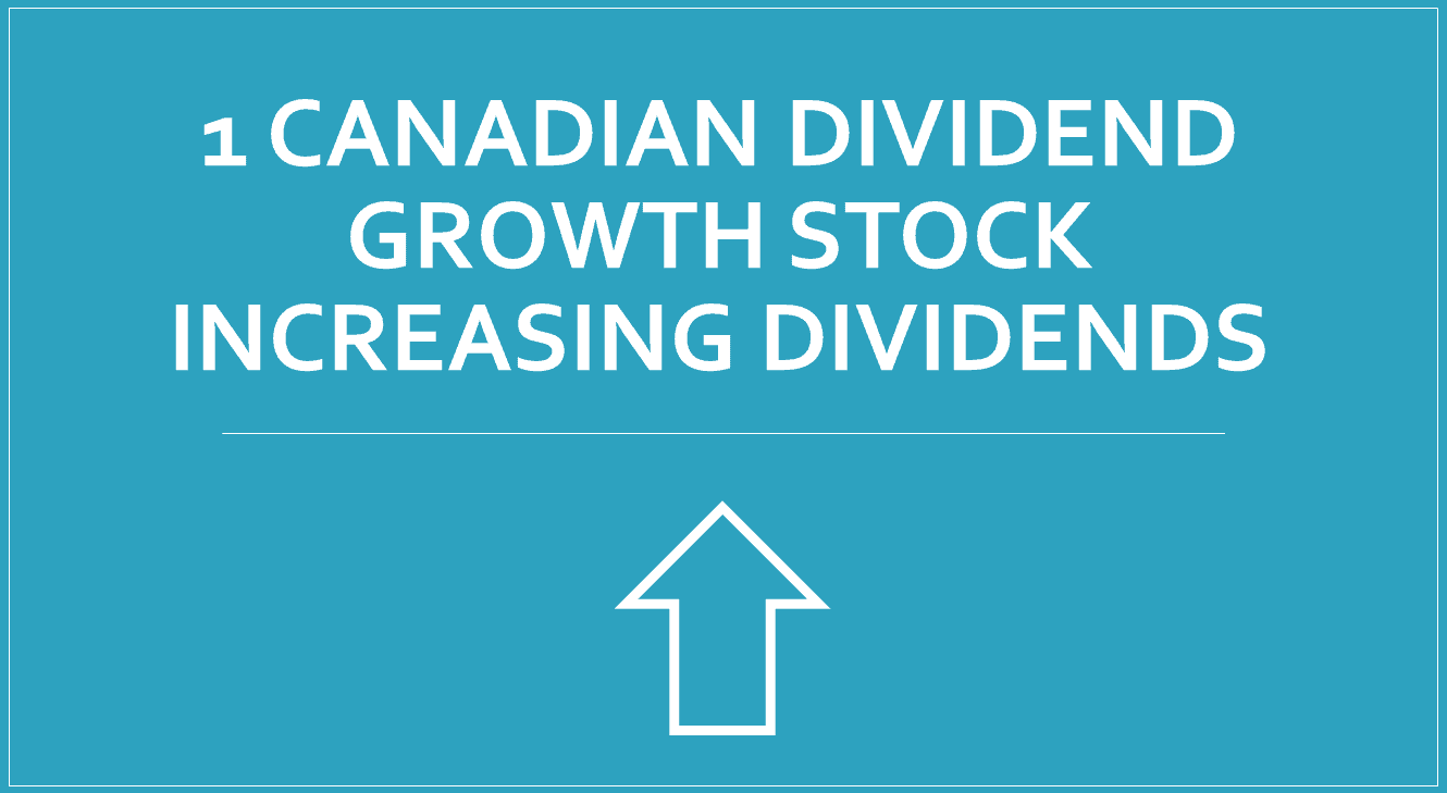 1 Canadian Dividend Growth Stock Increasing Dividends