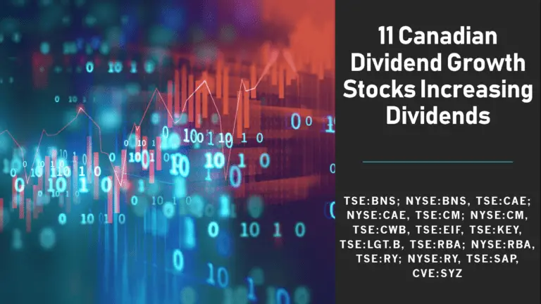 11 Canadian Dividend Growth Stocks Increasing Dividends